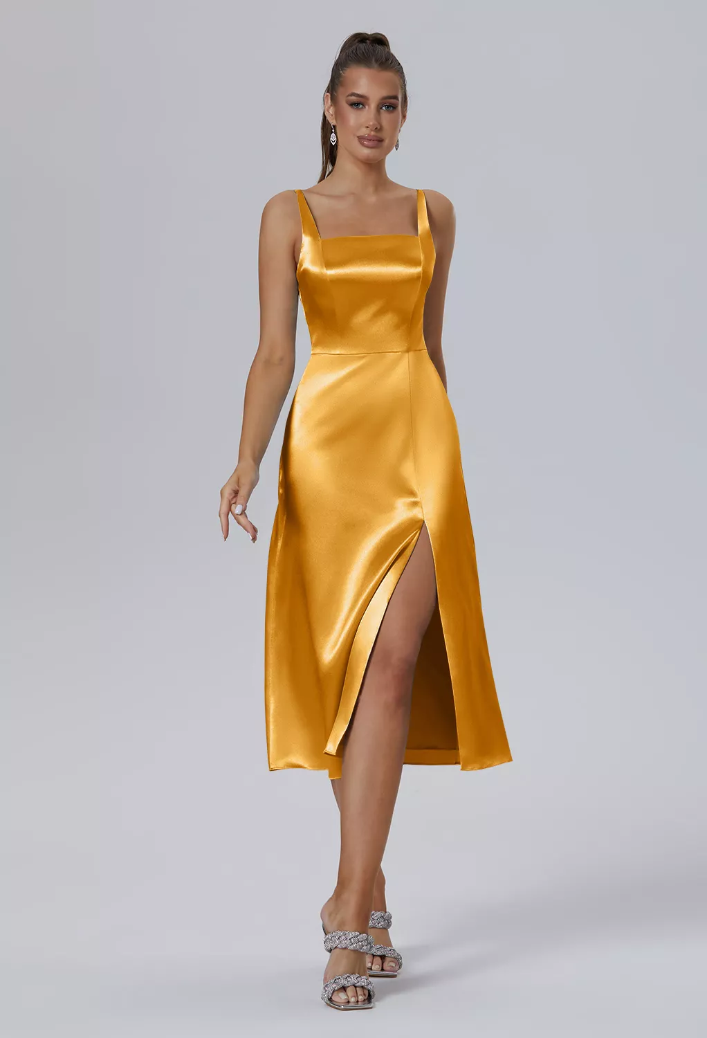 AW Faith Mango  Cocktail Wedding Guest Dresses